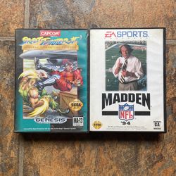 Sega Genesis Street fighter 2 Special Champion Edition And Madden 94 