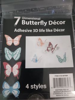 dimensional butterfly decor 3D adhesive