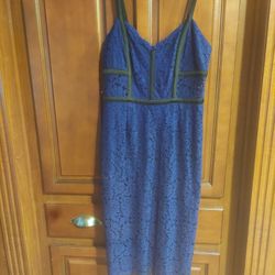 Navy Blue Lace mini Dress From Express.... Size 2... Worn One Time... Tags Still On It! Asking 60$ OBO