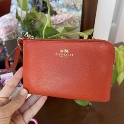 Coach Mini Clutch Orange NEW WITH TAGS