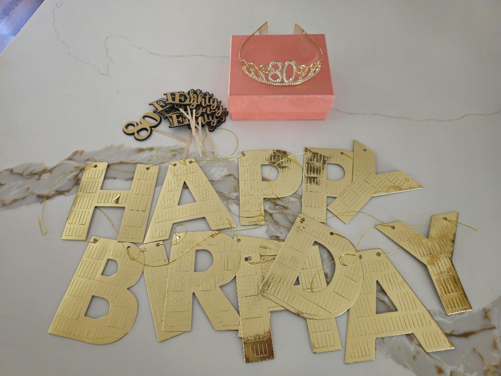 **LIKE NEW** 80th Birthday Items