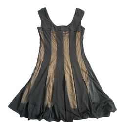 Connected Petite Stylish Black and Gold  Dress