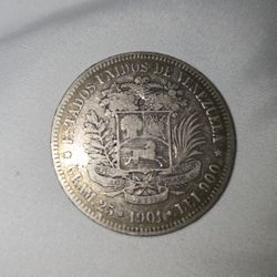 1901   $1 Venezuela Bolivar (Rare)