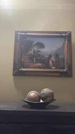 Ornate Gold Framed Landscape Wall Art