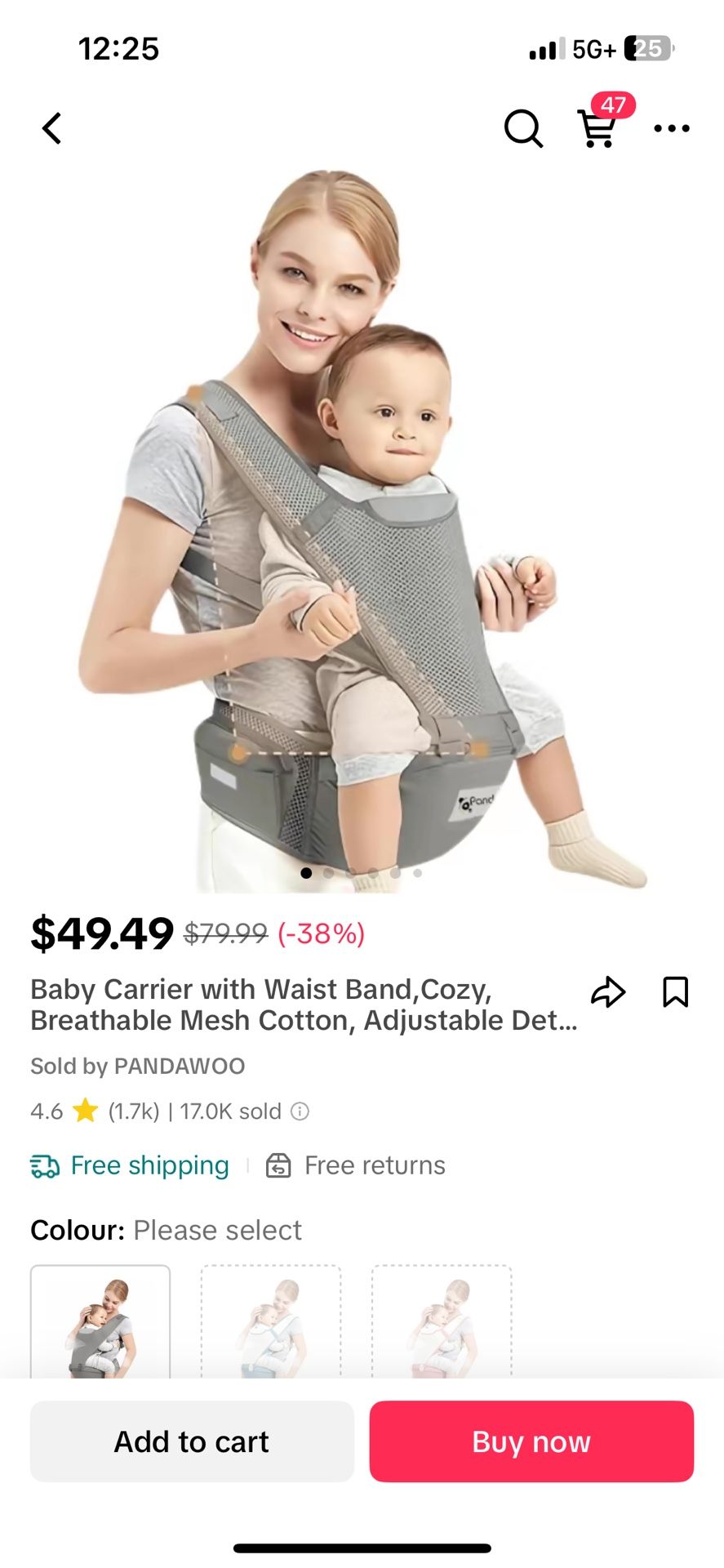 Tik Tok Baby Carrier Plus An Extra Orange One