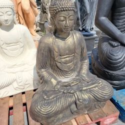 Concrete Large Resin Fiberglass Buddha Statue / Cement Fiberglass Backyard Patio Buddhas