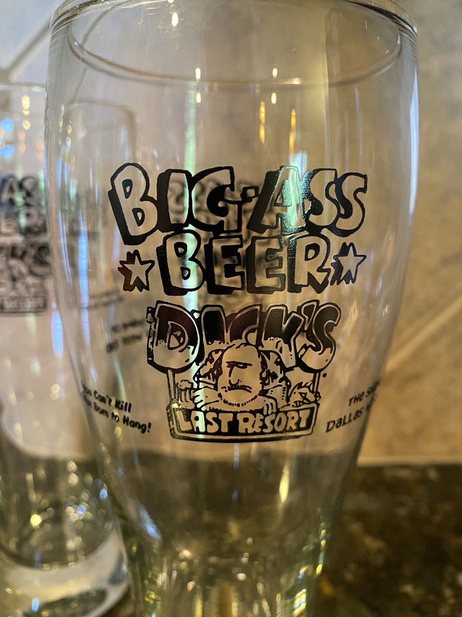 Dicks big Ass Beer Glasses - Texas