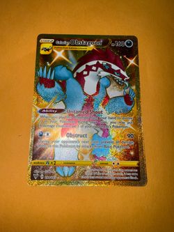 Galarian Obstagon Gold Pokemon Card