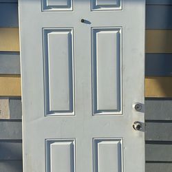 Exterior metal door
