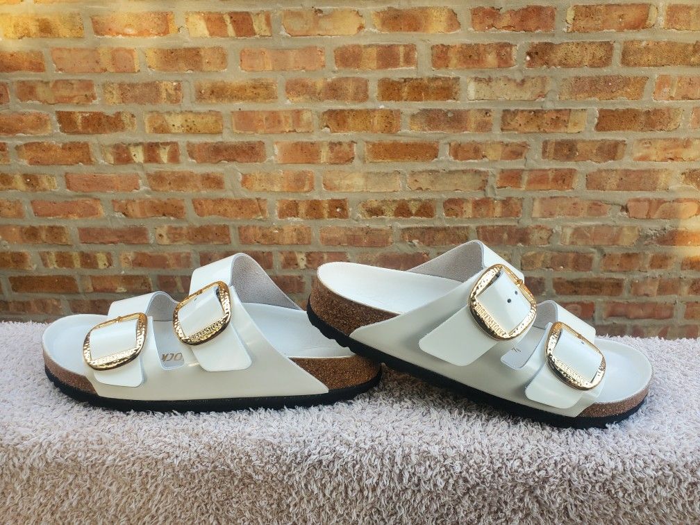 Birkenstock Arizona Big Buckle Hammered Buckle Sandals 38 Women's 7 Men 5 