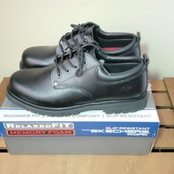 Men's Skechers Work Boots Size-12 (Black)