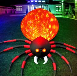 10FT Giant Inflatable Halloween Spider – LED LIGHT-UP🎃🕷️