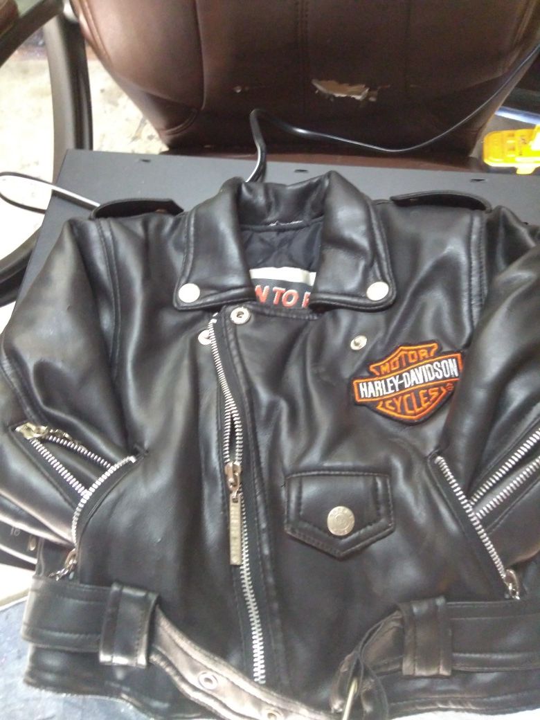 Toddler Harley jacket leather