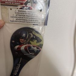 Capt America 2011 Paddle Ball Toy W String