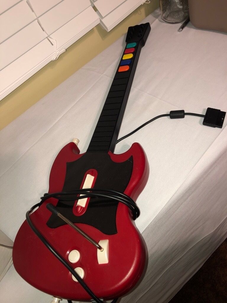 Guitar Hero Red PS2 Wired Controller PS2