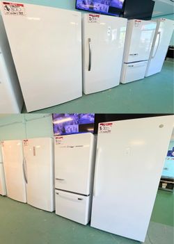 WIDE SELECTION OF WHITE UPRIGHT FREEZER- GREAT SHAPE