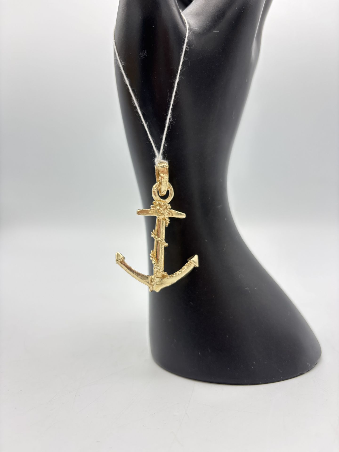 14kt YG Anchor Pendant