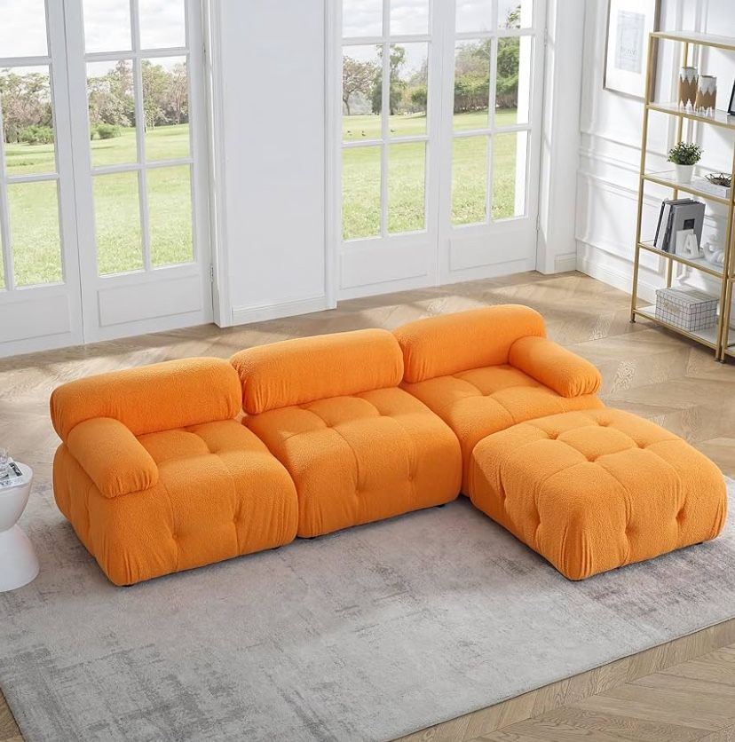 Orange Modern Modular Couch