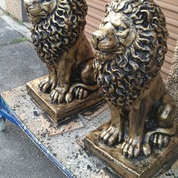 2 Lions King Guardian Concret 27 Inchs 