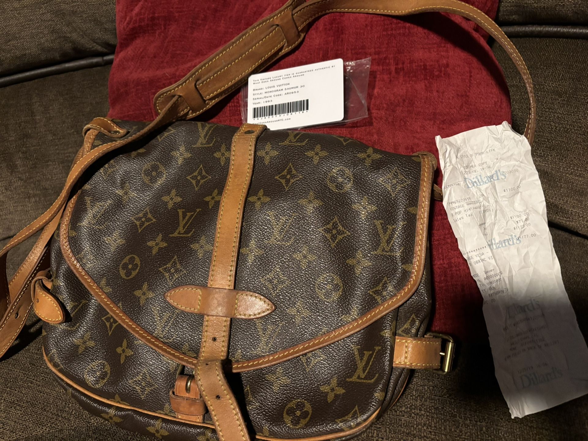 Vintage Louis Vuitton messenger bag. Comes with original receipt and certificate