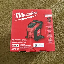 M12 12-Volt Lithium-Ion Cordless Electric Portable Inflator (Tool-Only)