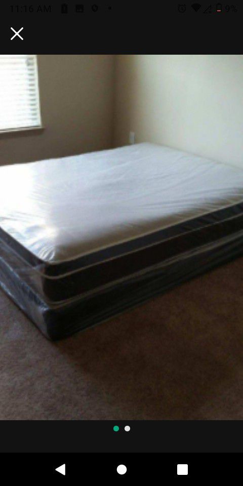 King Pillow Top Mattress And Box Spring New In Plastic Free Delivery In Atlanta