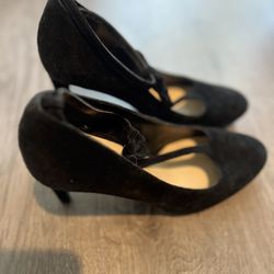 Black Suede 3” Heels (Nine West)
