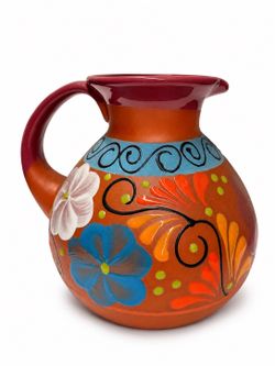 Handcrafted Ceramic Jarra Bola | Mexican Artisan Pitcher