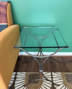 Glass Top Side Table