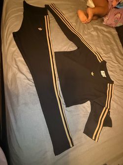 adidas Originals Ribbed Crop Top and Leggings Set