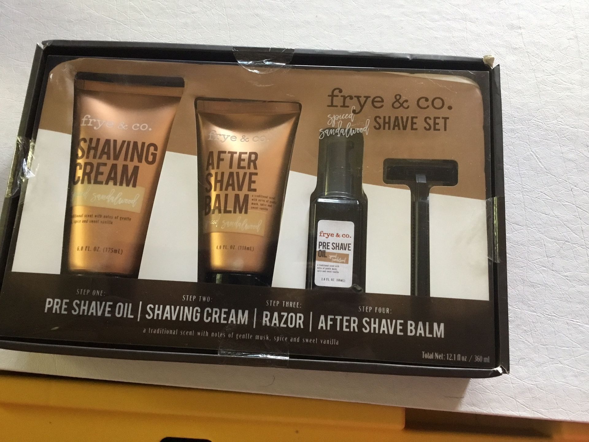 Frye&Co  Mens Special  Sand wood Shave Set 