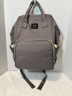 Land Mommy And Baby Back Pack Bag Chic Mom Heather Gray Multiple Compartments Diaper Bag