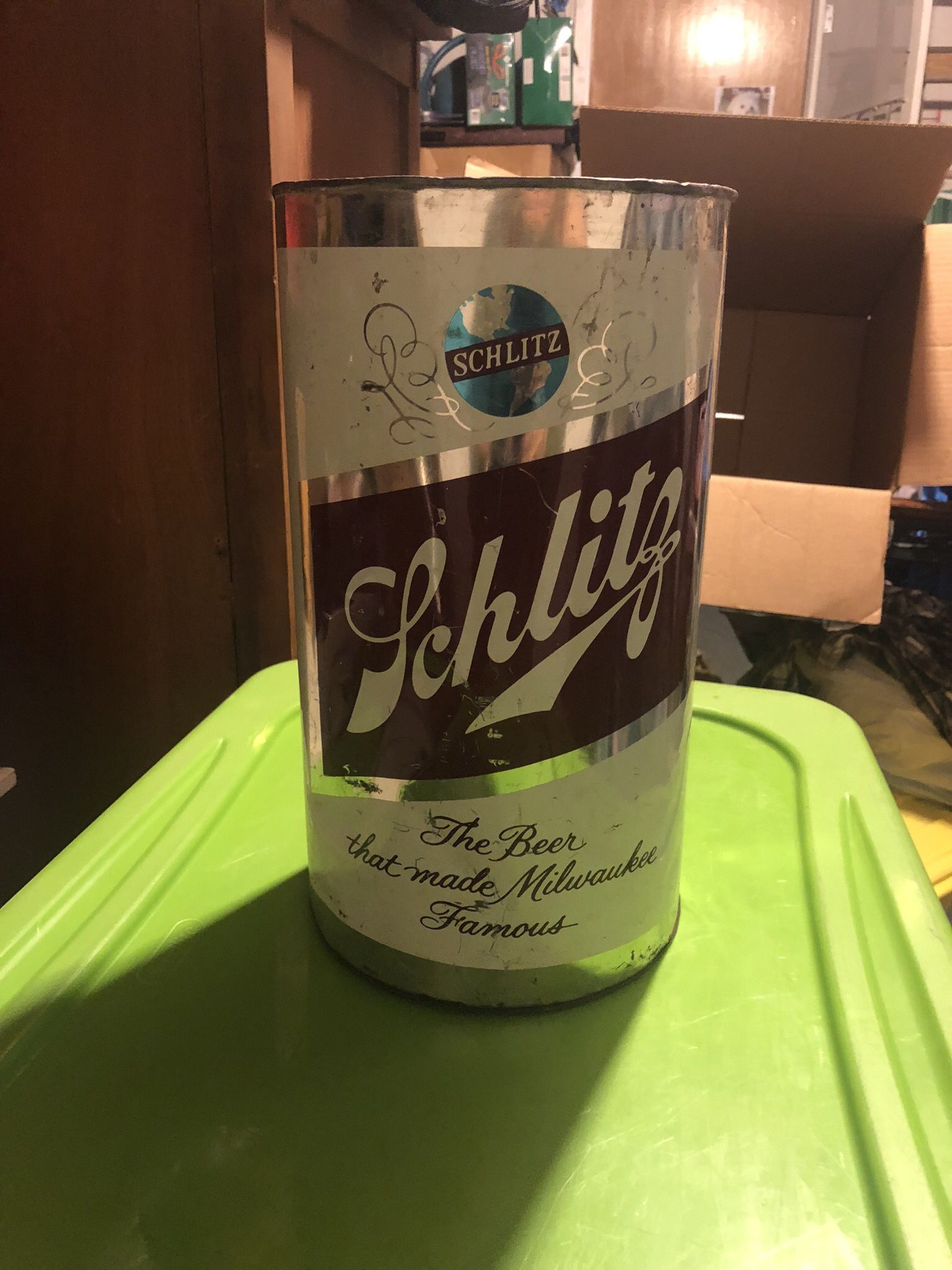 Vintage Schlitz Beer Trash Can