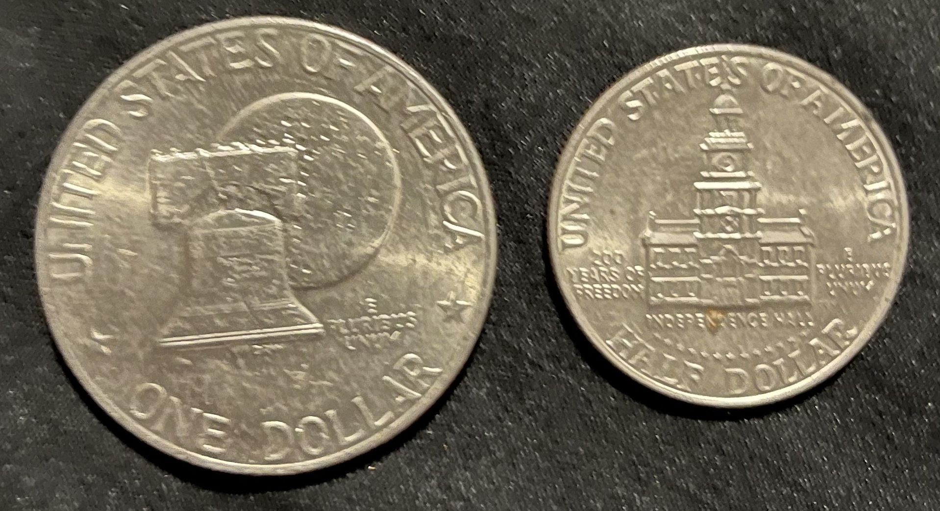 Bicentennial Dollar & Half Dollar