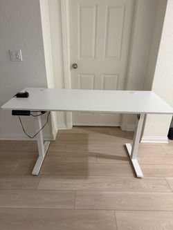 White Electric Standing Desk