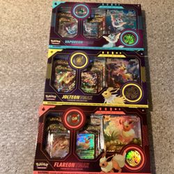 VRHTF Vaporeon 🔥 Flareon 🔥 Jolteon 🔥 VMax Collection boxes Factory 🏭 Sealed Set Of Three‼️📈🐉🐲