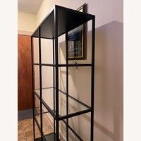 Black Modern Glass Shelving Unit