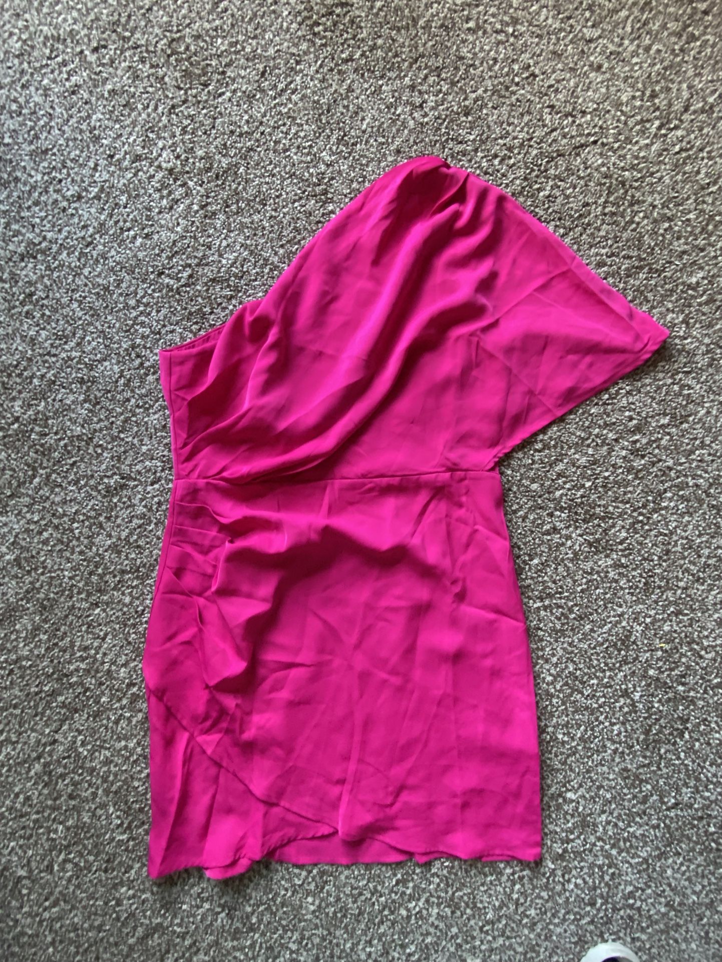 Pink One Shoulder Dress