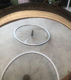 Bicycle Rims and One Tire