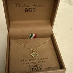 Mia Fiore MADE IN ITALY 18kt gold plated sterling silver 16+2 inches necklace