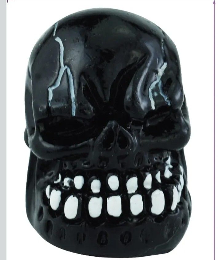 Ebike Bike AirCaps. Valve Caps  Black Skull Set Of 2