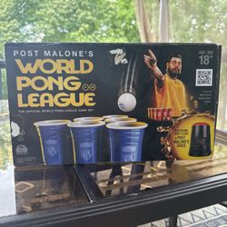Post Malone’s World Pong League Game Set W/ Electric Shot Clock