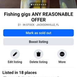 Fishing Gigs Any Reasonable Offer 