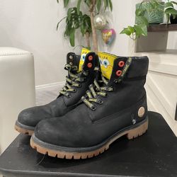 Timberland Men’s SpongeBob SquarePants 6” Boots - Size 9 (Rare Collab)
