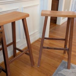Two Wooden Stools 