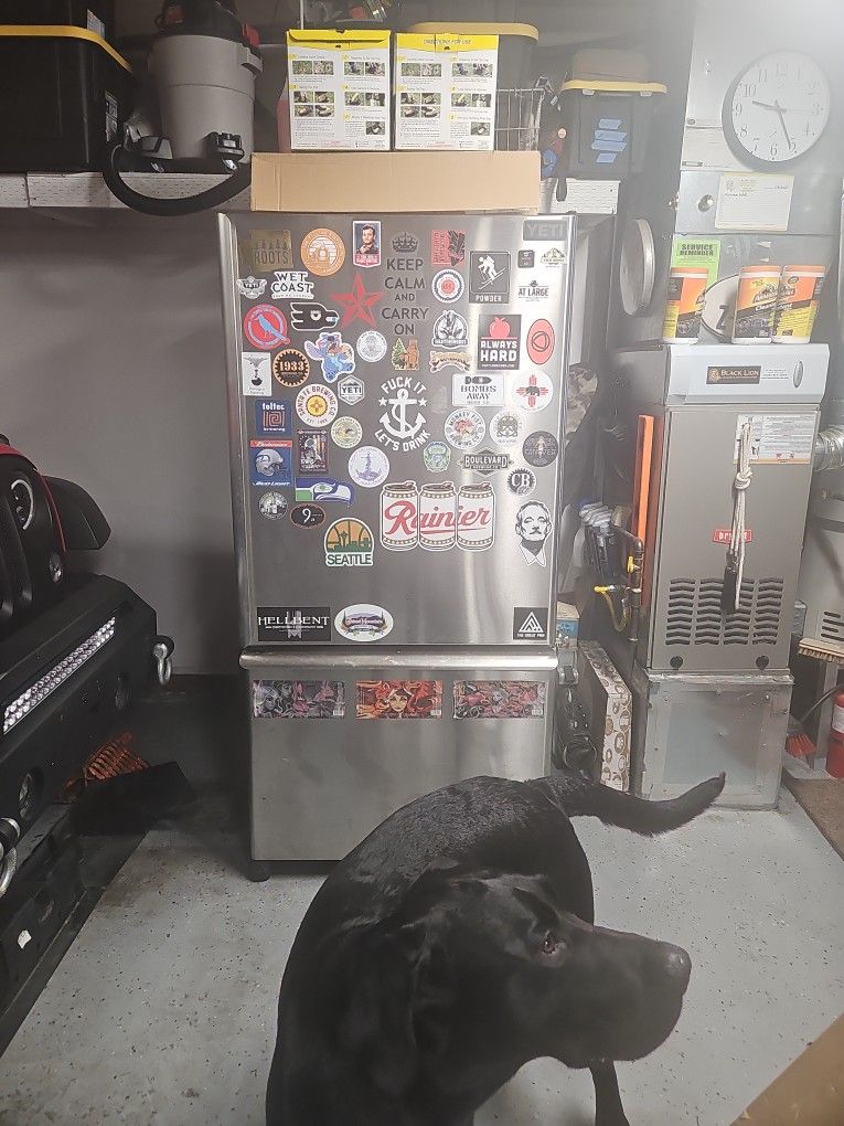 Refrigerator (Garage, Beer Fridge). Needs Freon Repair
