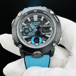 Casio G-Shock GA-2000-1A2 Carbon Core Guard Black Blue Men’s Watch