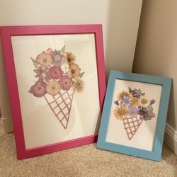 Dried  / Pressed Flower Frame Room Decoration