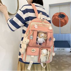 Kawaii Backpack with Kawaii Plushes and Pins 5Pcs Set Cute Backpack Travel  Rucksack School Bag Aesthetic Backpack for Girls for Sale in Lawndale, CA -  OfferUp