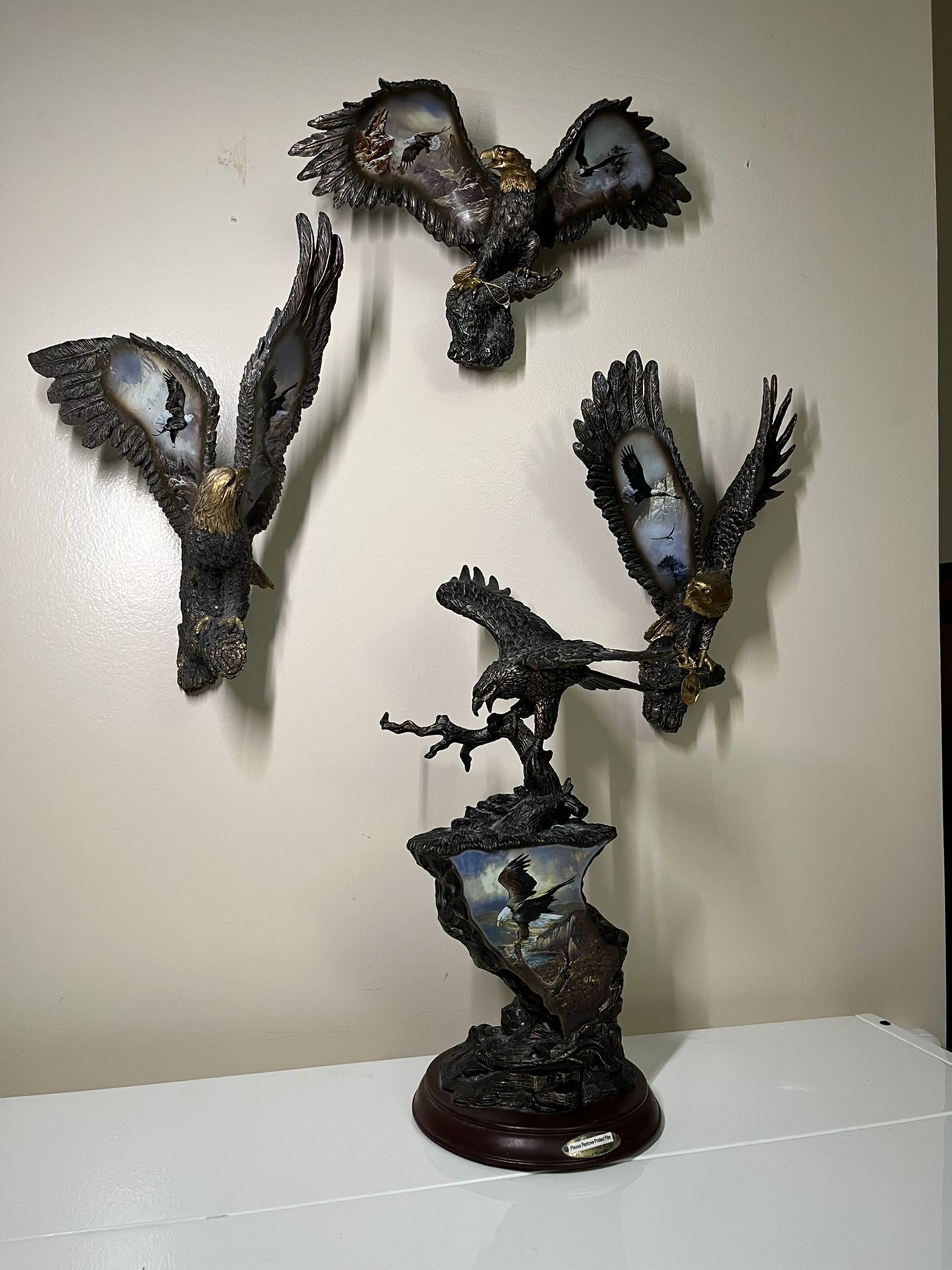 4 TED BLAYLOCK EAGLE SCULPTURES COLLECTION